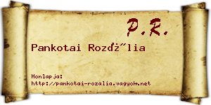 Pankotai Rozália névjegykártya