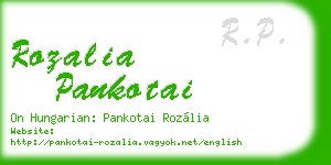 rozalia pankotai business card